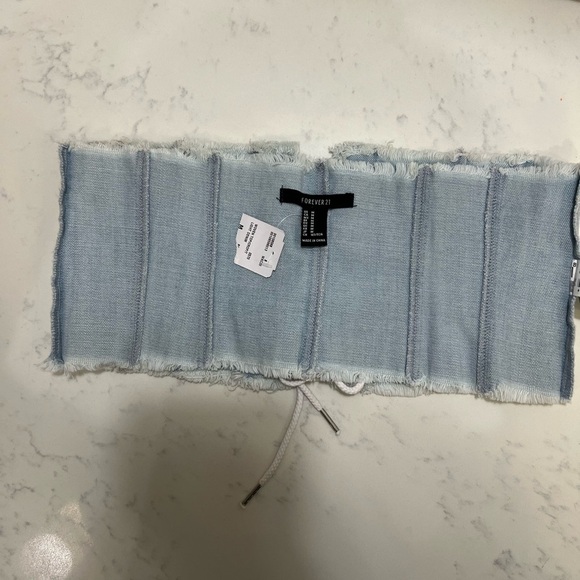 NWT🏷️ FOREVER 21 ✨✨ tube top - DENIM 👖size M - Picture 5 of 5